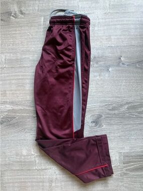 Athletic Works Boy’sSz L (10/12) Maroon Gray Athletic Track Pants